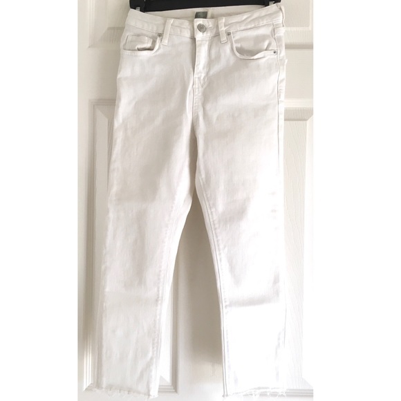 TOPSHOP MOTO Jamie Raw Hem White Size 23 x 20 - Picture 2 of 8